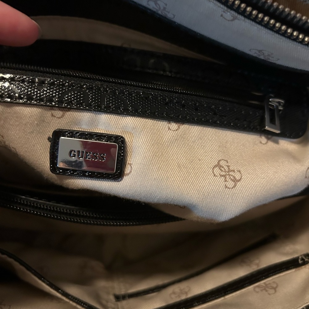 Guess Black Queenie Satchel Handbag - Picture 11 of 15